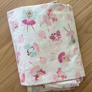 Pottery Barn Kids pink fairy twin sheet set